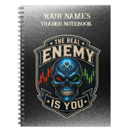 Caderno Espiral O Verdadeiro Inimigo É Você Black Grunge