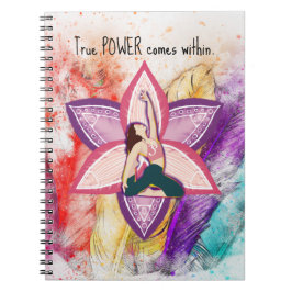 Caderno Espiral O verdadeiro poder entra, cura Chakra