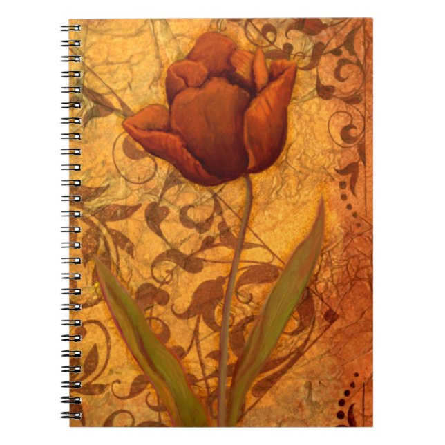 Caderno Espiral O vermelho floresce II (Frente)