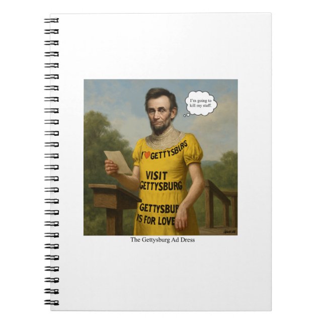 Caderno Espiral O Vestido Do Anúncio Gettysburg (Frente)