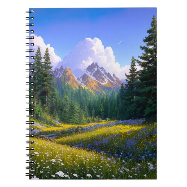 Caderno Espiral Oásis na Floresta dos Pinheiros (Frente)