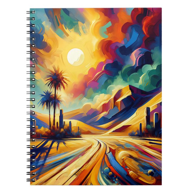 Caderno Espiral Oasis Sunburst Path (Frente)