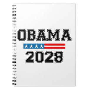 Caderno Espiral Obama 2028 Democracy Election USA