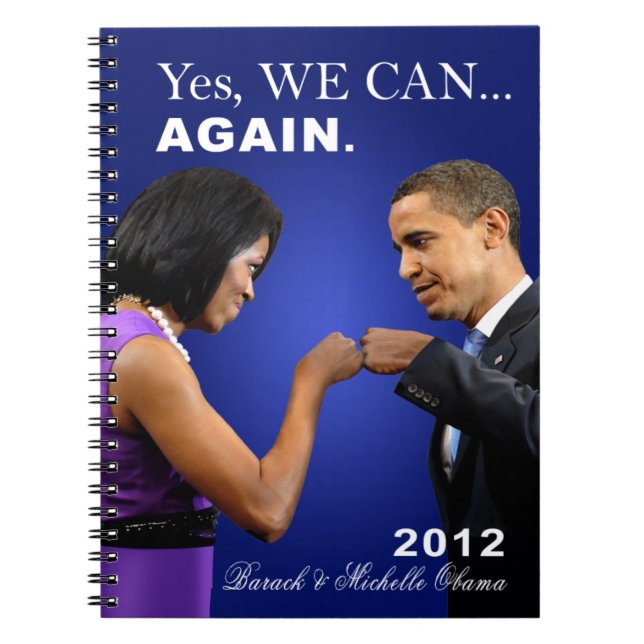 Caderno Espiral Obama Fist Bump - Sim podemos, de novo (Frente)