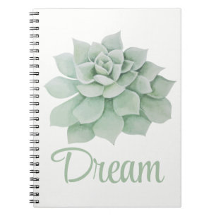 Caderno Espiral Objetivos Sonhos Suculentos Sucesso Motivacional