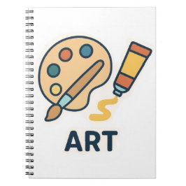 Caderno Espiral Objeto de Arte - Paleta de Tinta e Pincel