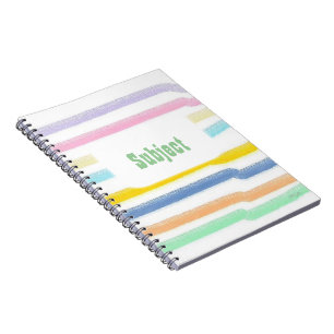 Caderno Espiral Objeto listrado