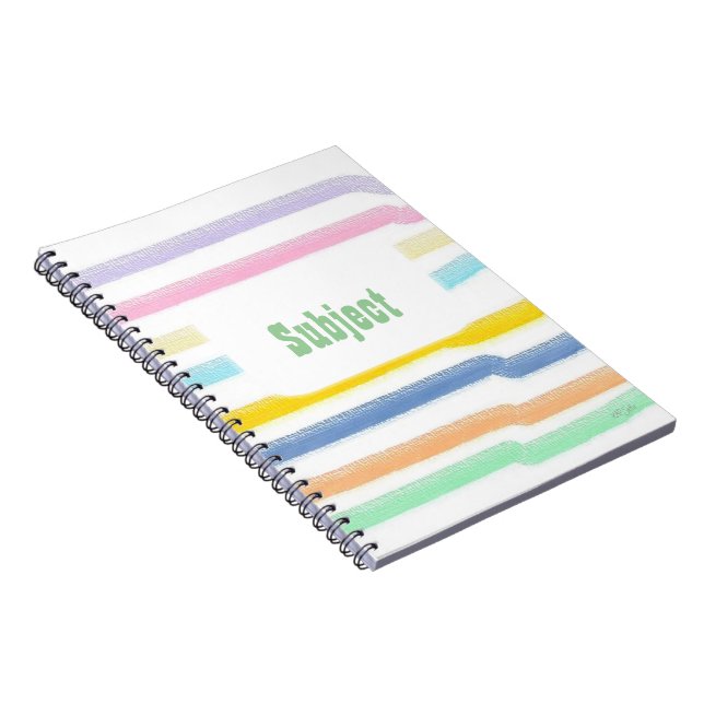 Caderno Espiral Objeto listrado (Lado Direito)