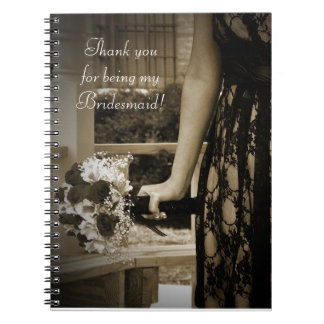 Caderno Espiral Obrigado da dama de honra você presente