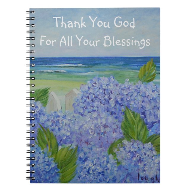 Caderno Espiral Obrigado Deus Seashore (Frente)