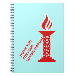 Caderno Espiral Obrigado, mãe e Pai, pelo seu amável apoio