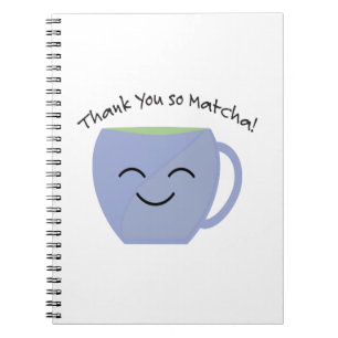 Caderno Espiral Obrigado, Matcha