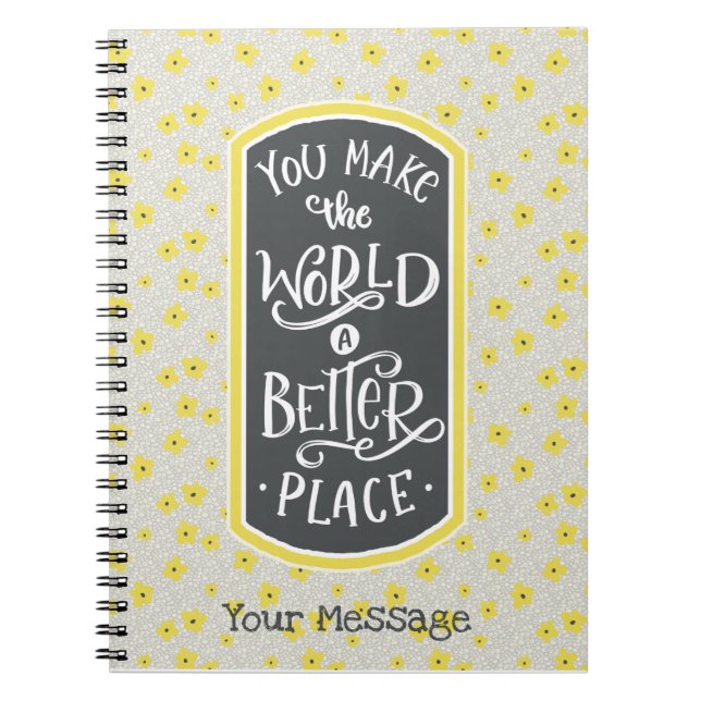 Caderno Espiral Obrigado Mensagem de Apreciação (Frente)