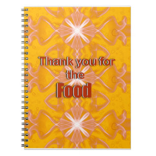 Caderno Espiral Obrigado pela comida