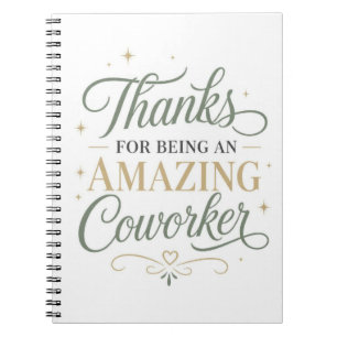 Caderno Espiral Obrigado por Ser um Colega de Trabalho Incrível