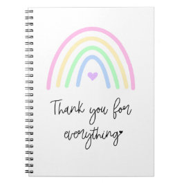 Caderno Espiral Obrigado Rainbow Notebook