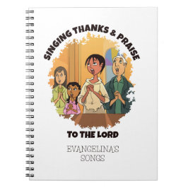 Caderno Espiral Obrigados CANTORES cristãos e Coro da Igreja de PR