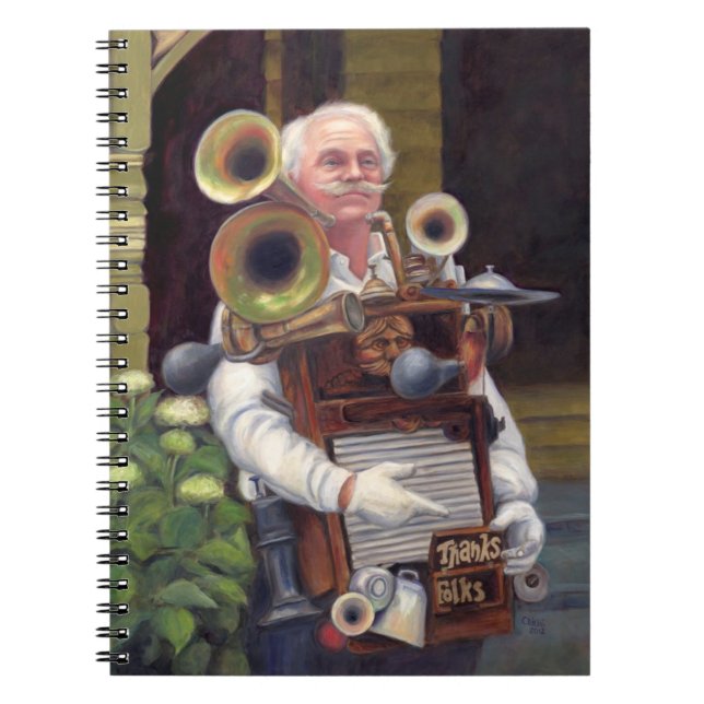 Caderno Espiral Obrigados Focks - homem da música (Frente)