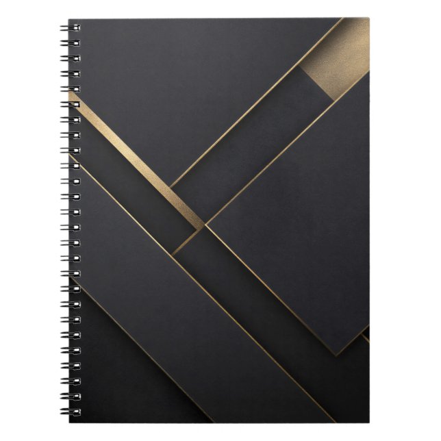 Caderno Espiral Obsidian Gilded Intersection (Frente)
