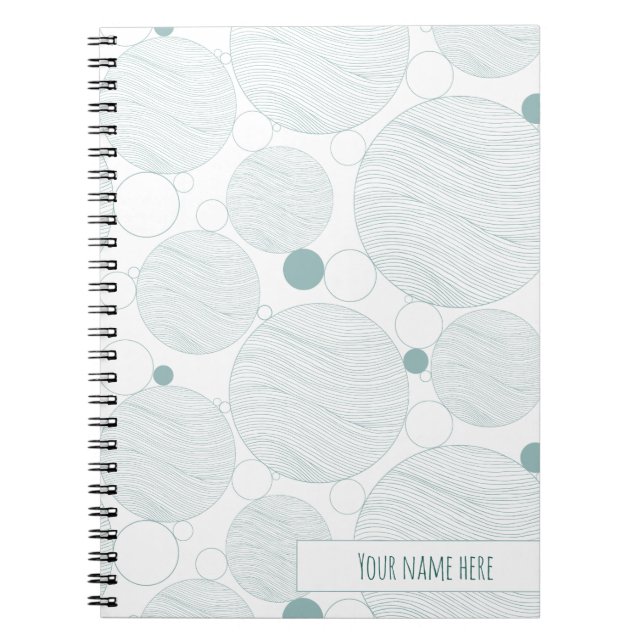 Caderno Espiral Ocean Aqua Waves (Frente)