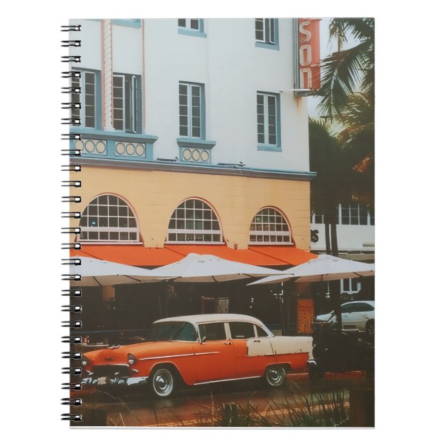Caderno Espiral Ocean Drive, South Beach, Miami (Frente)