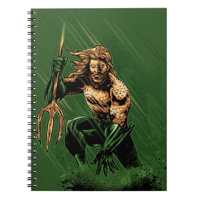 Caderno Espiral Ocean King Trident Warrior Dynamic Comic Art (Frente)