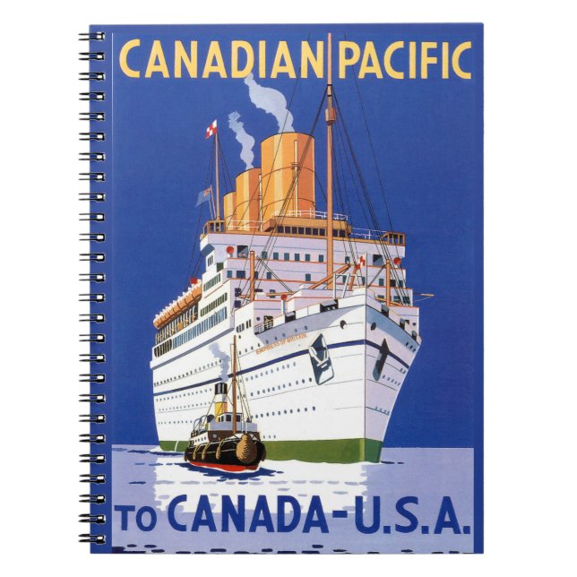 CADERNO ESPIRAL OCEAN LINER EMPRESS DO NOTEBOOK BRITÂNIA (Frente)