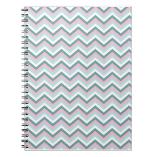 Caderno Espiral Ocean Mist Chevron Patterno