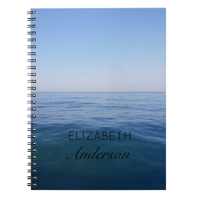 Caderno Espiral Ocean View Sea Life Sailing Fotografia (Frente)