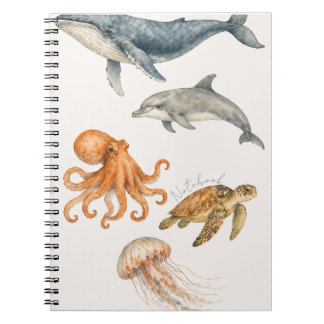 Caderno Espiral Ocean watercolor notebook
