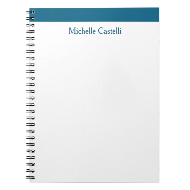 Caderno Espiral Oceano Azul e Branco Professional Único Clássico (Frente)