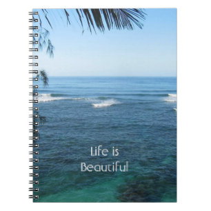 Caderno Espiral Oceano de Coral Kauai Havaí (minha fotografia)
