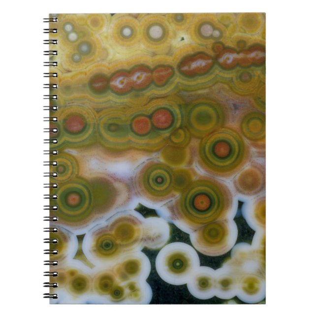 Caderno Espiral Oceano Jaspe de Cor Amarela (Frente)