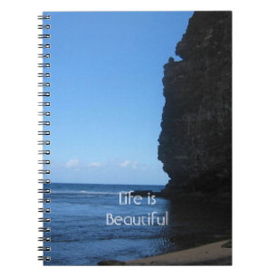 Caderno Espiral Oceano Kauai Havaí (minha fotografia)