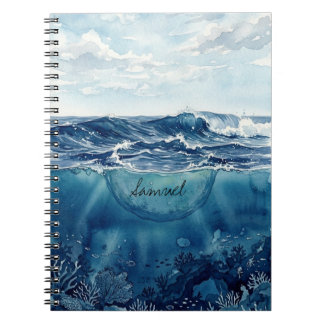 Caderno Espiral Oceano Personalizável