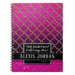 Caderno Espiral Oceano Sérmico Dourado Cor-de-rosa Ombro Negro br