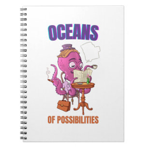 Caderno Espiral Oceanos de possibilidades de leitura no verão