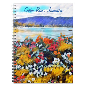 Caderno Espiral Ocho Rios Neon Pop Art Floral