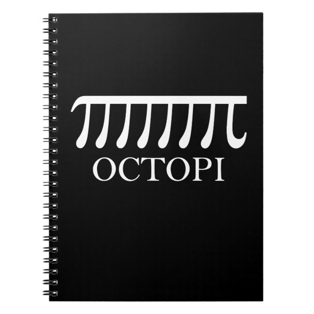 Caderno Espiral Octopi - Engraçado Pi Octopus Math (Frente)
