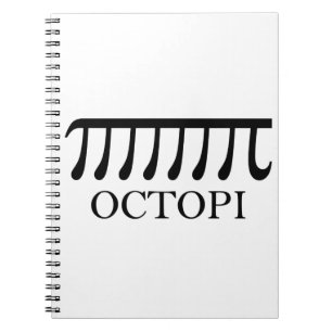 Caderno Espiral Octopi - Engraçado Pi Octopus Math