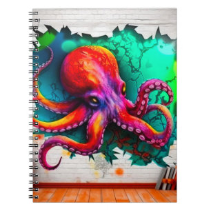 Caderno Espiral Octopus Art