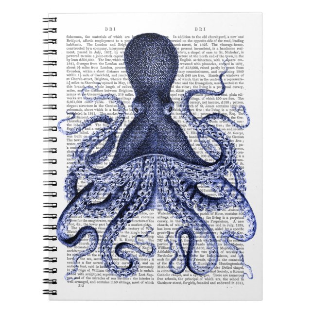 Caderno Espiral Octopus azul (Frente)
