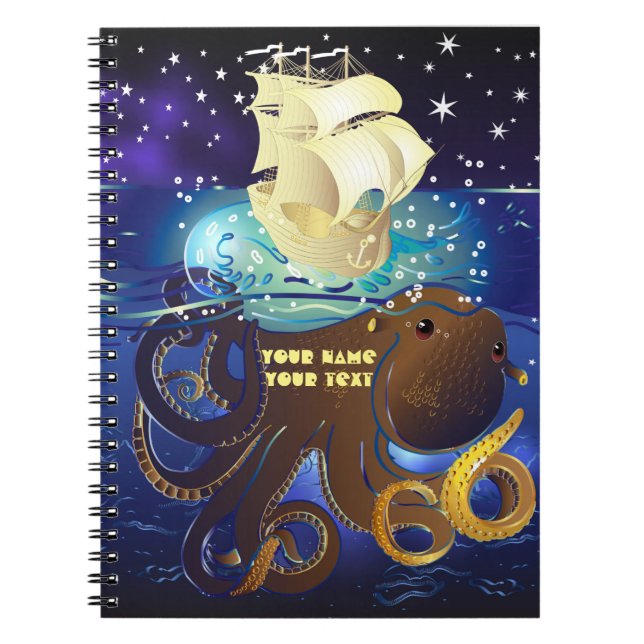 Caderno Espiral Octopus Huge e Caravella (Frente)