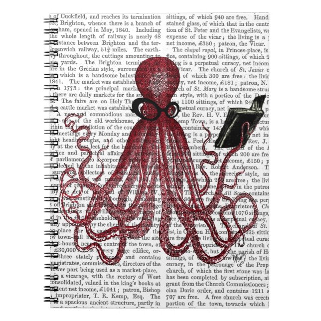 Caderno Espiral Octopus inteligente (Frente)