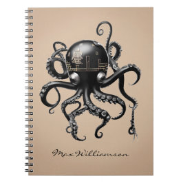 Caderno Espiral Octopus Japonês Gráfico Personalizado