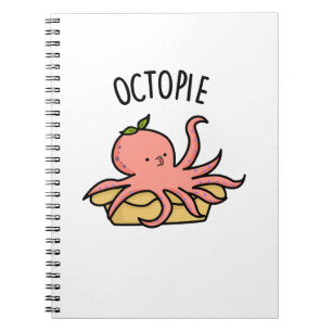 Caderno Espiral Octopus Pie Pun Octopus Cute
