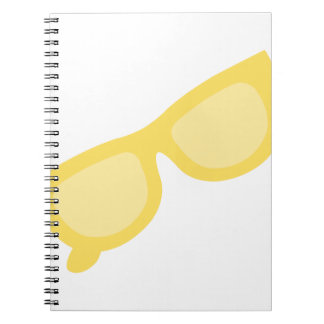 Caderno Espiral Óculos de sol amarelos de verão óculos armação hip