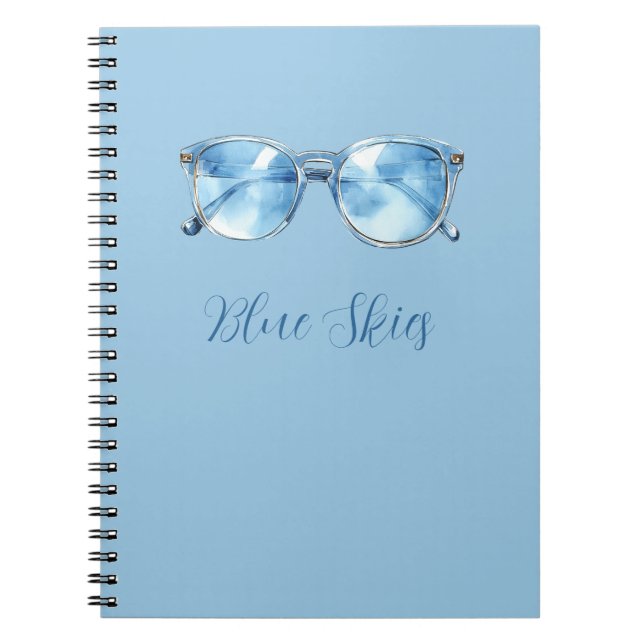 Caderno Espiral Óculos de Sol Blue Skies (Frente)