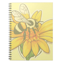 Caderno Espiral Ocupado coletando pólen