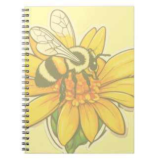 Caderno Espiral Ocupado coletando pólen